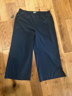 L.L. Bean Dark Navy Wide-Leg Athletic Pants